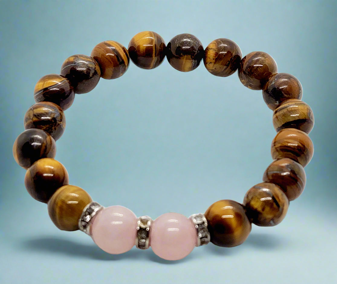Yellow Tiger's Eye/Rose Quartz