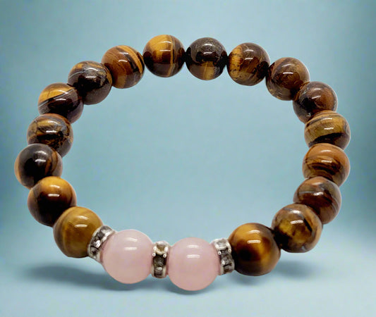 Yellow Tiger's Eye/Rose Quartz